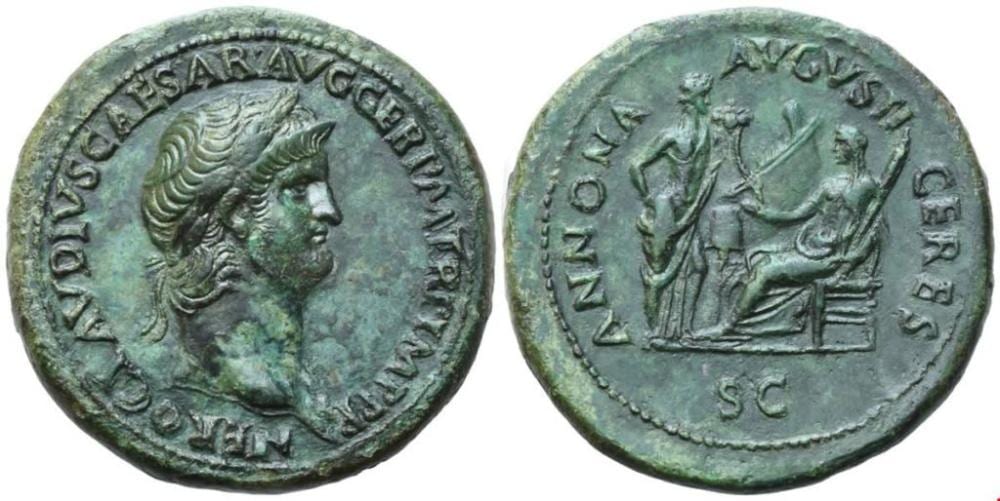 Michail Michajlovic Ceremnych comparable auction result: nero 54 68 sestertius rome 64 66 26 05 g 36 5 mm 6 h