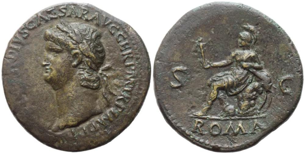 Michail Michajlovic Ceremnych comparable auction result: nero 54 68 sestertius rome c 65 26 47 g 33 7 mm 6 h