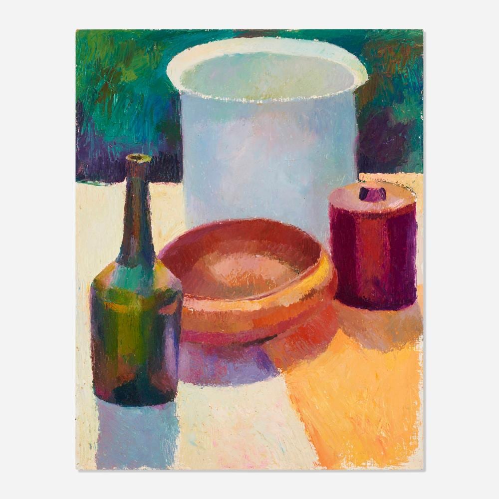 Chuck Fee Wong comparable auction result: chuck fee wong still life with vessels