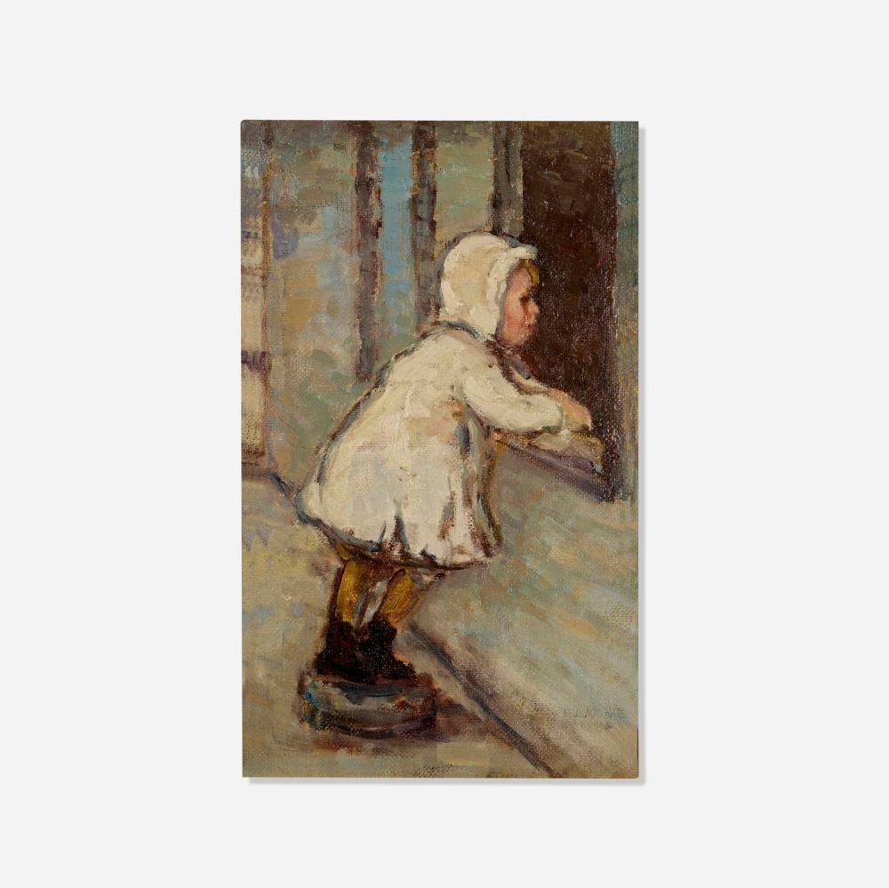 Elmer Livingston Macrae comparable auction result: elmer livingston macrae child in a bonnet