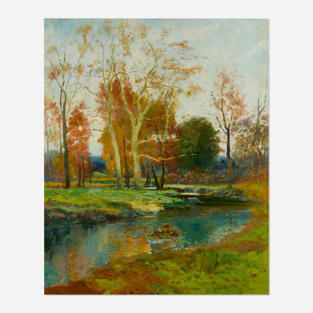 Archie Palmer Wigle comparable auction result: archie palmer wigle fall landscape with river