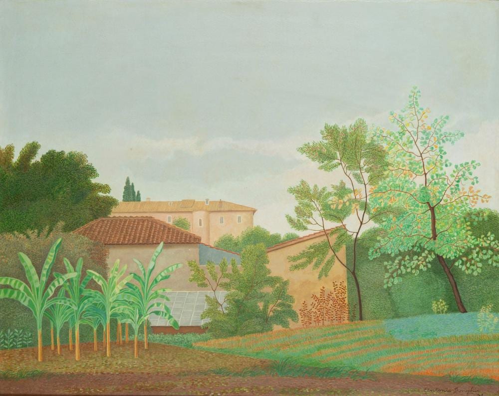 Antonio Donghi comparable auction result: antonio donghi roma 1897 1963 villa corsini in rome 1948