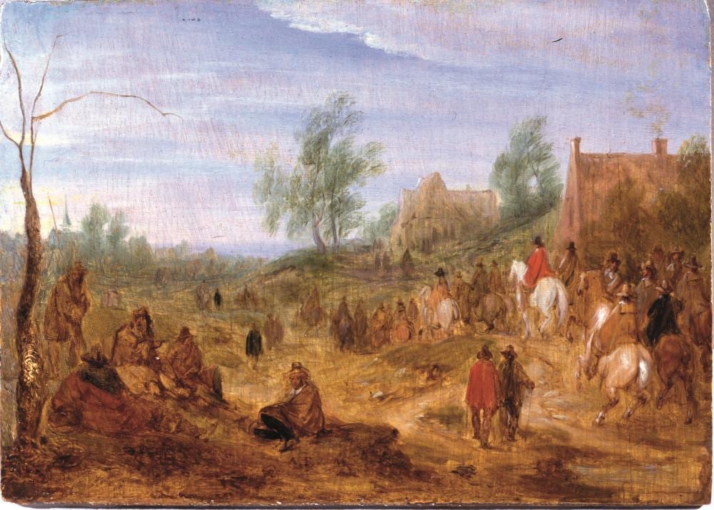 Adam Frans van der Meulen comparable auction result: adam frans van der meulen 1632 bruxelles 1690 parigi cavalieri in marcia nei pressi di un villaggio