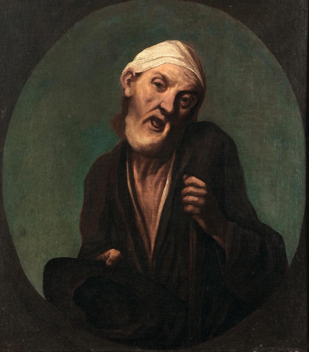 Antonio Cifrondi comparable auction result: antonio cifrondi 1655 clusone 1730 brescia vecchio mendicante