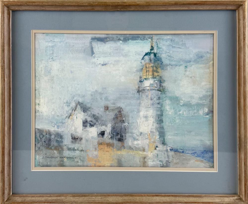 J. Thurston Marshall comparable auction result: j thurston marshall massachusetts 1908 1982 cape elizabeth me lighthouse gouache on board 11 x 15 sight framed 17 x 20 5