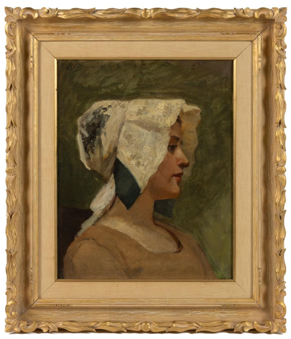 frank duveneck american 1848 1919 attributed or school of portrait of a lady · Jeffrey S. Evans & Associates · 2025-06-28 Frank Duveneck comparable auction result: frank duveneck american 1848 1919 attributed or school of portrait of a lady