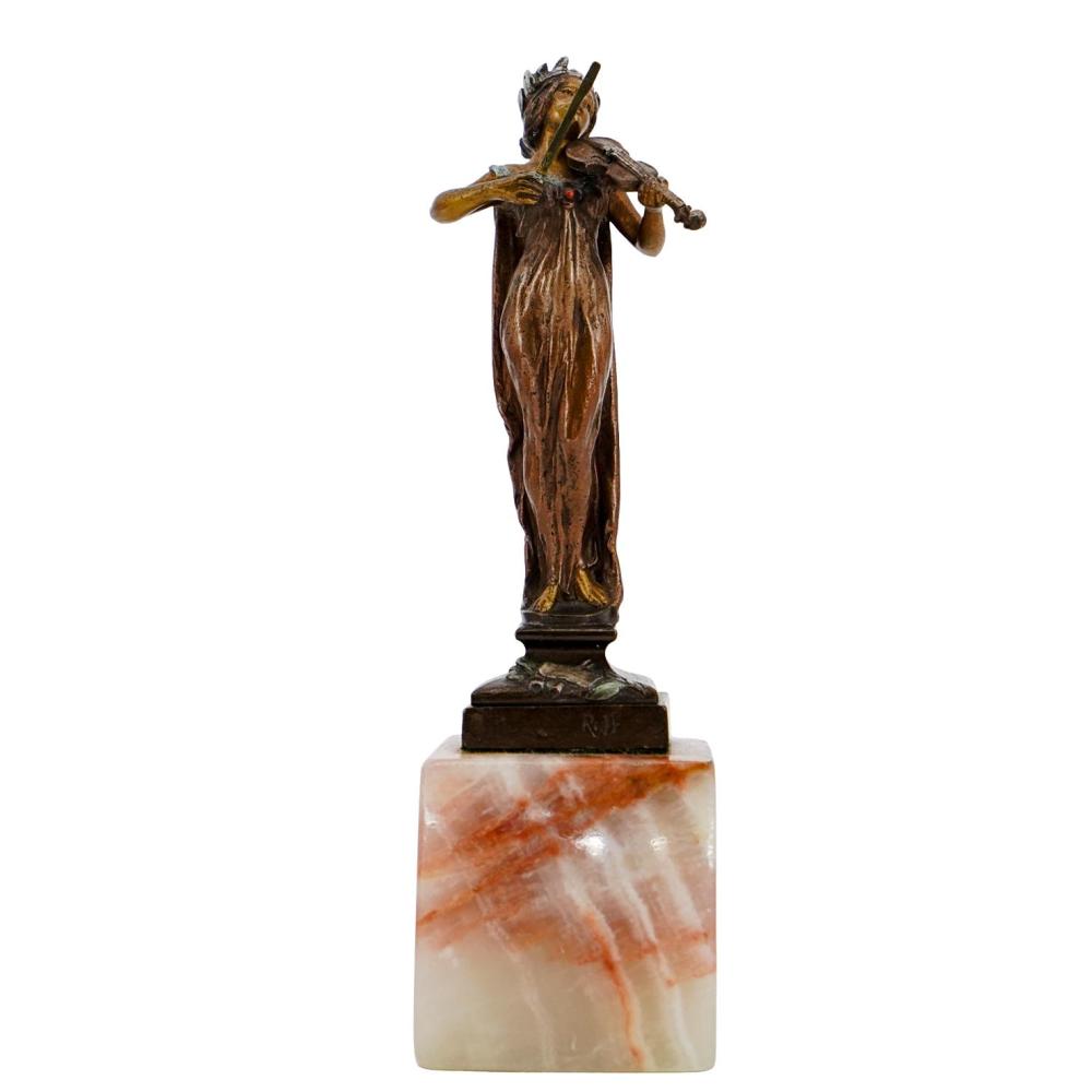 Andor Ruff comparable auction result: andor ruff 1855 1951 hungarian signed bronze violinist sculpture