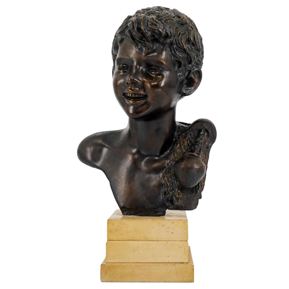 Giovanni DeMartino comparable auction result: giovanni demartino 1870 1935 italian bronze head of young boy