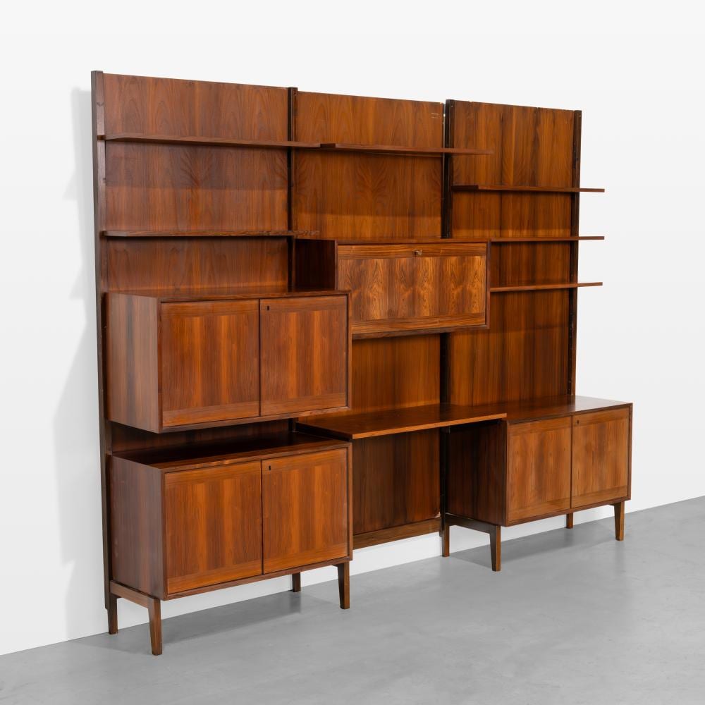 Fredrik Kayser comparable auction result: fredrik kayser attr rosewood wall unit