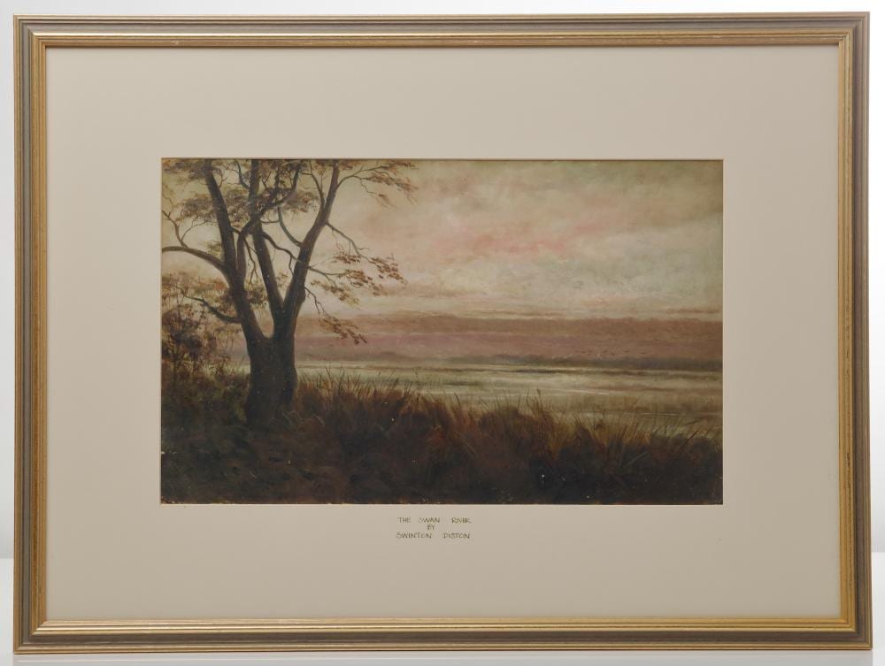 J. Swinton Diston comparable auction result: james swinton diston australian 1857 1940 the swan river oil 30cm x 49cm