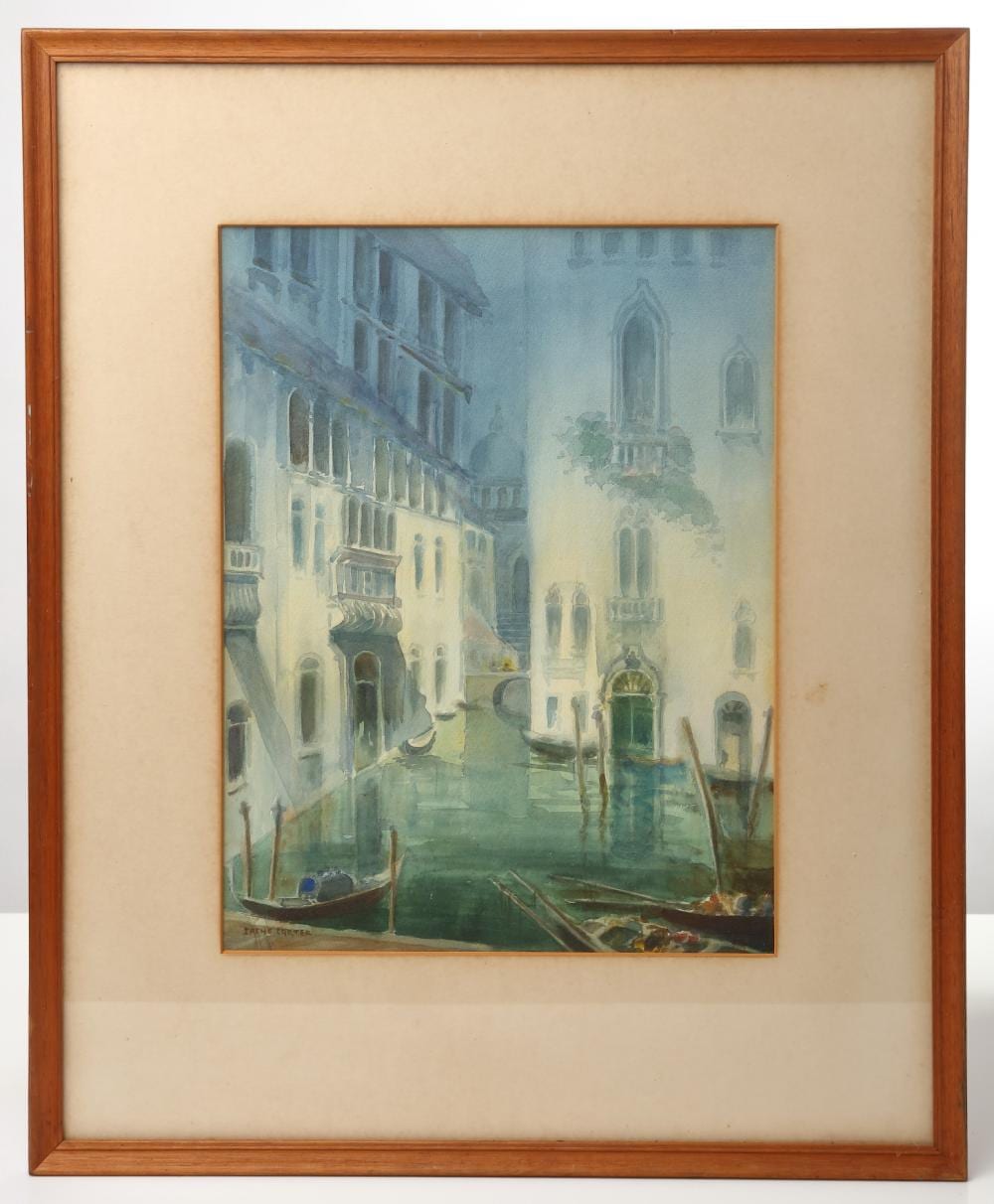 Irene Carter comparable auction result: irene carter australian 1900 1955 venetian canal scene watercolour 44cm x 33cm