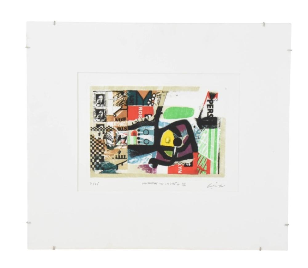 Mohammed Omar Khalil comparable auction result: mohammed omar khalil homage to miro iii print