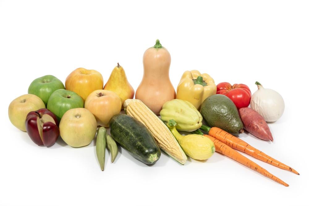 mary kirk kelly alabama 1918 2013 group of ceramic fruits and vegetables together with sliced apple by another maker 22 pcs · Neal Auction Company · 2025-07-03 Mary Kirk Kelly comparable auction result: mary kirk kelly alabama 1918 2013 group of ceramic fruits and vegetables together with sliced apple by another maker 22 pcs
