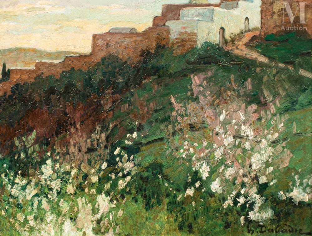 Henri Célestin Louis Dabadie comparable auction result: henri dabadie pau 1867 tunis 1949 laurels in bloom