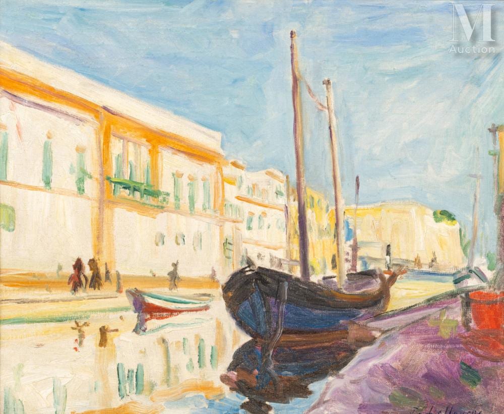 Jules Lellouche comparable auction result: jules lellouche monastir 1903 paris 1963 canal de la goulette tunis