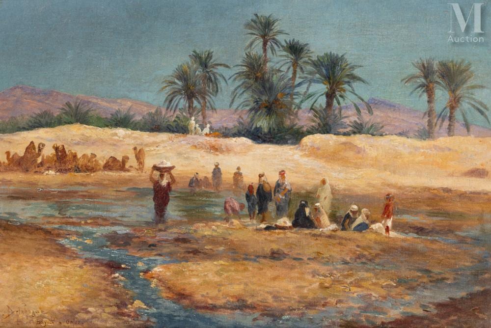 Alexis Delahogue comparable auction result: alexis delahogue soissons 1867 nice 1950 the bayech wadi in gafsa