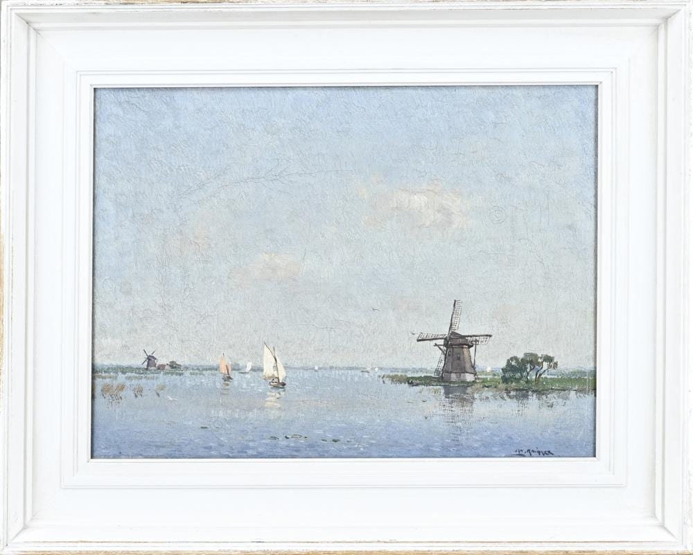 jan knikker lake view with sailing boats · Twents Veilinghuis · 2025-07-03 Jan Knikker comparable auction result: jan knikker lake view with sailing boats