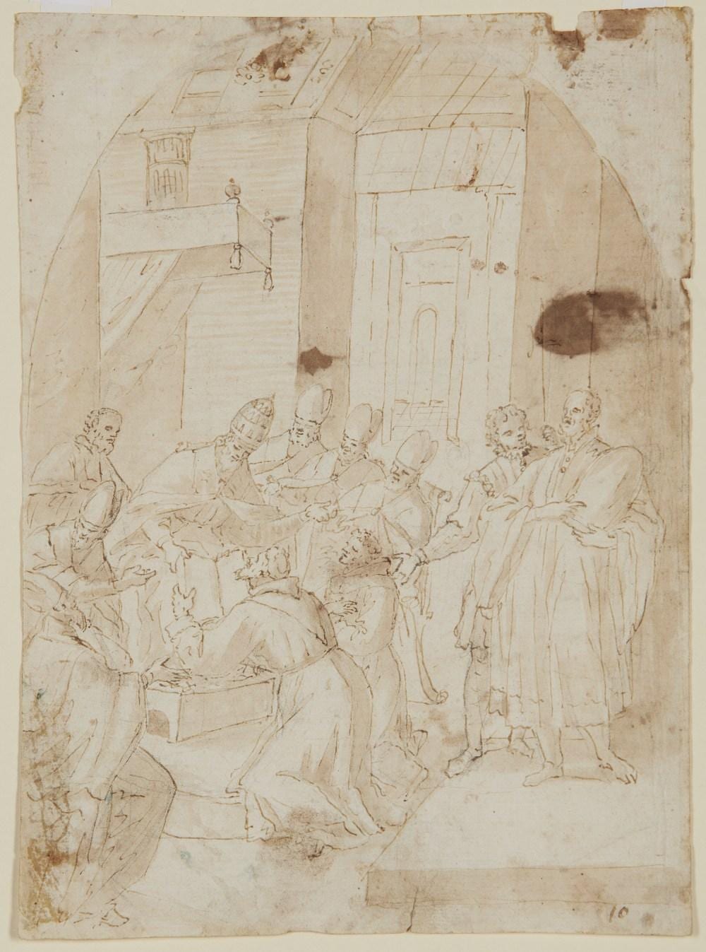Santi di Tito comparable auction result: santi di tito italian 1536 1603 study for an altarpiece confirmation