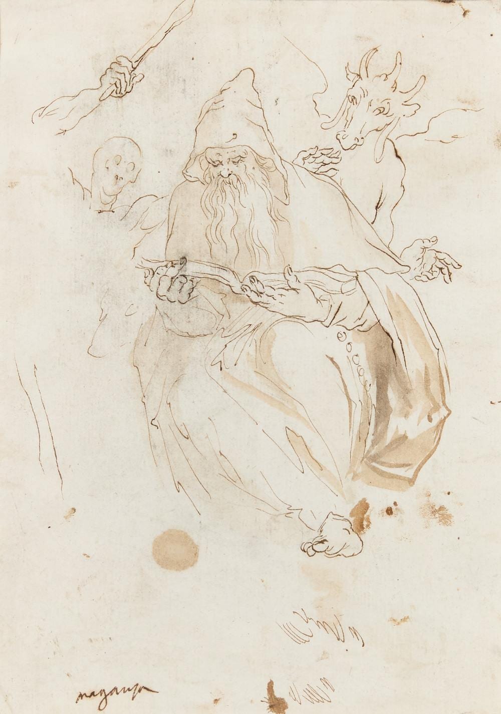 alessandro maganza italian 1556 c 1640 two studies study of saint ant · Roseberys · 2025-07-09 Alessandro Maganza comparable auction result: alessandro maganza italian 1556 c 1640 two studies study of saint ant