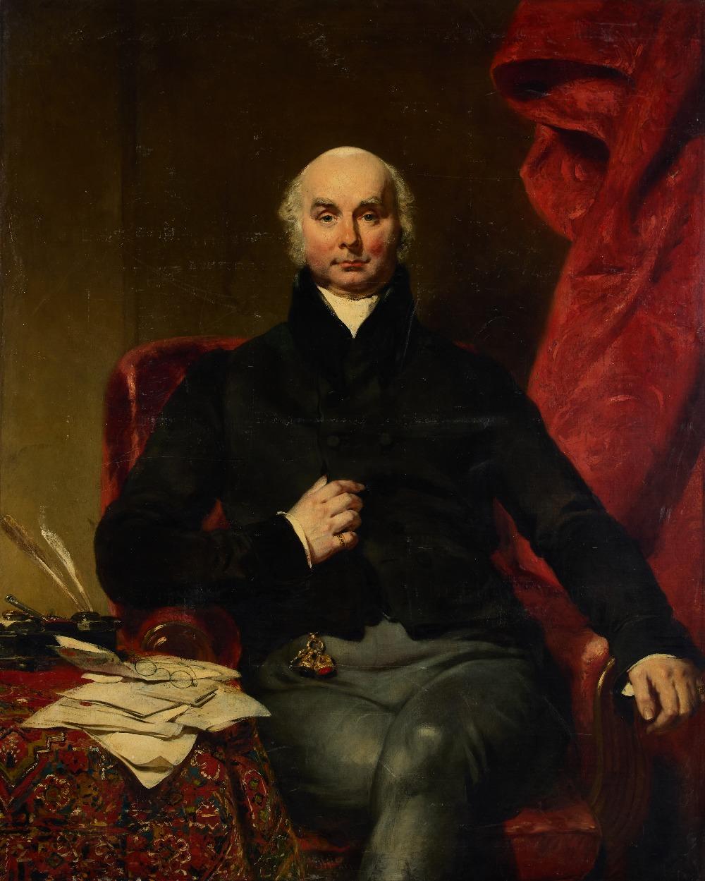 John Wood comparable auction result: john wood british 1801 1870 portrait of a gentleman seated three quar