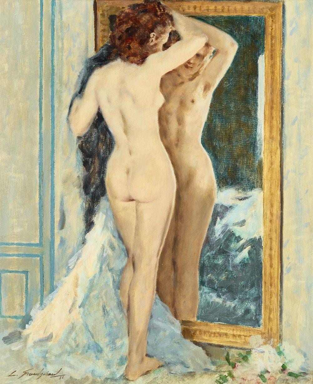 Lucien Henry Grandgérard comparable auction result: lucien henry grandg rard french 1880 1970 standing female nude contra