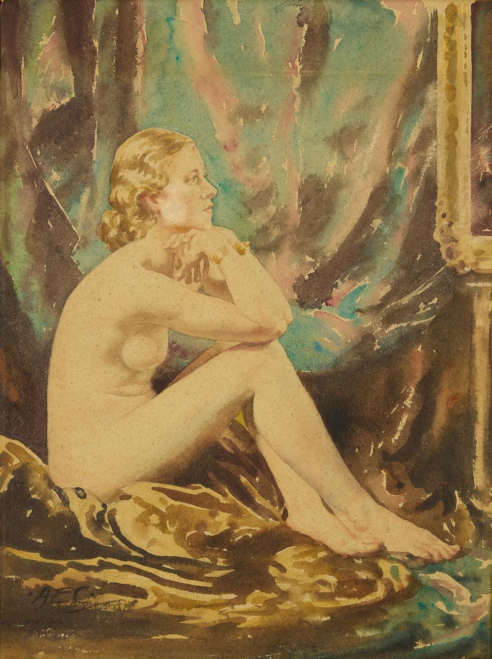 Alfred Egerton Cooper comparable auction result: alfred egerton cooper rba british 1883 1974 a seated female nude res