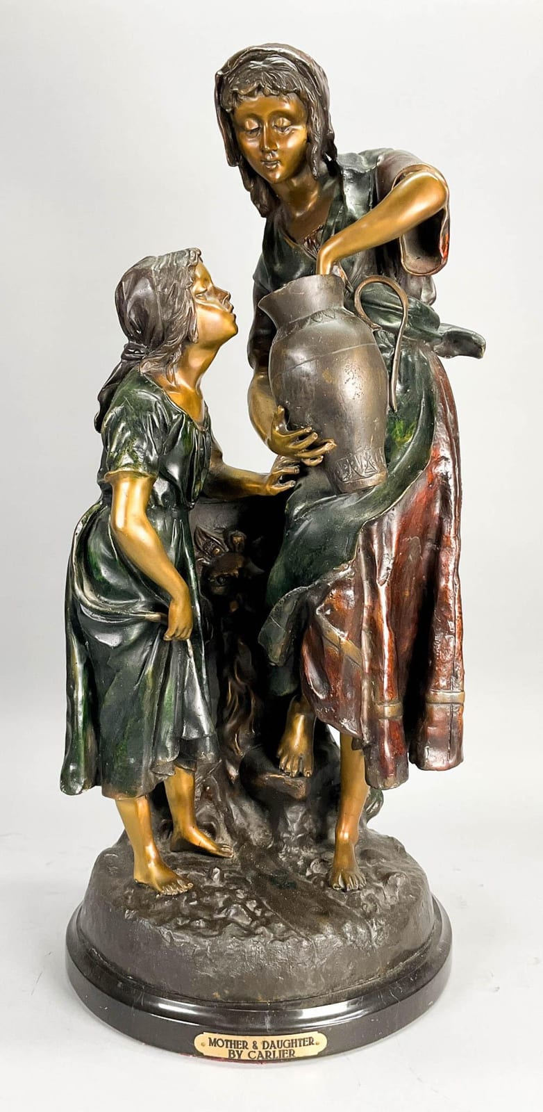 bronze of woman and child after emile carlier · Willow Auction House · 2025-07-10 Emile Carlier comparable auction result: bronze of woman and child after emile carlier
