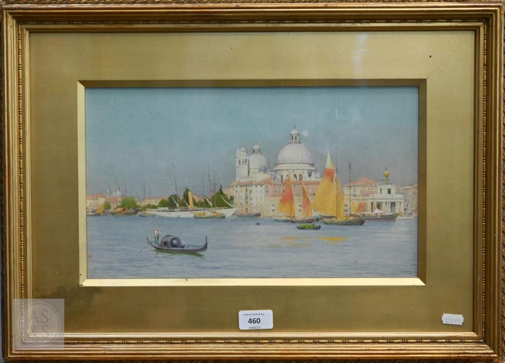 George Marks comparable auction result: george marks 1857 1933 s maria della salute venice view of the lagoon watercolour signed