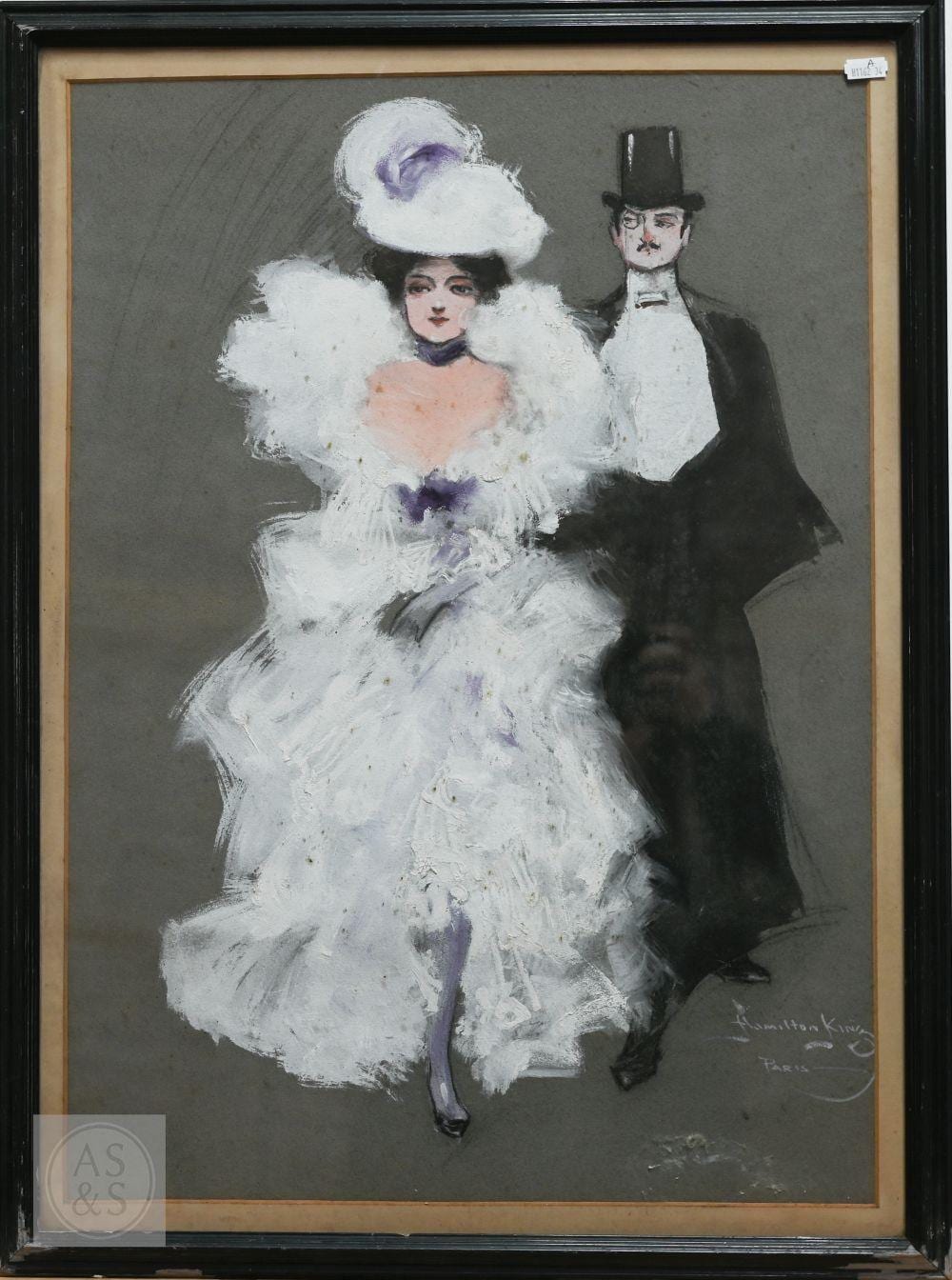 hamilton king 1871 1952 paris a mixed media study of a society couple signed lower right 63 · Andrew Smith & Son · 2025-06-24 Hamilton King comparable auction result: hamilton king 1871 1952 paris a mixed media study of a society couple signed lower right 63