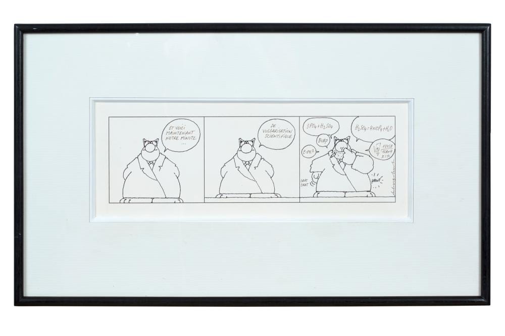 Philippe Geluck comparable auction result: philippe geluck n en 1954 le chat strip