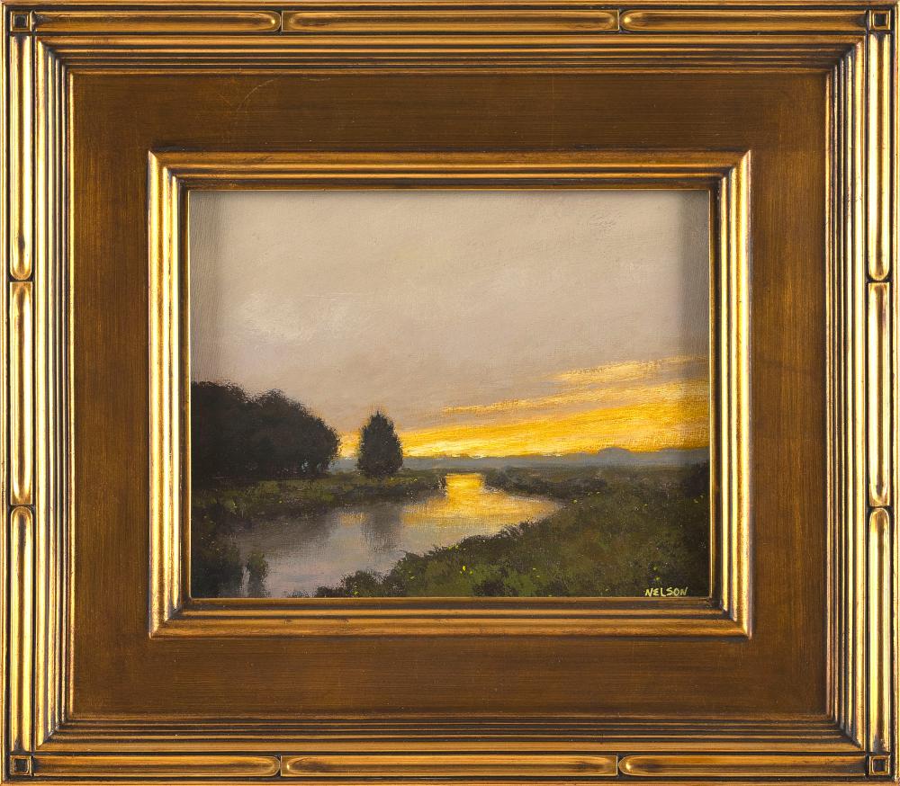 William Nelson comparable auction result: william nelson america contemporary summer day oil on canvas board 8 x 10 framed 14 5 x 16 5