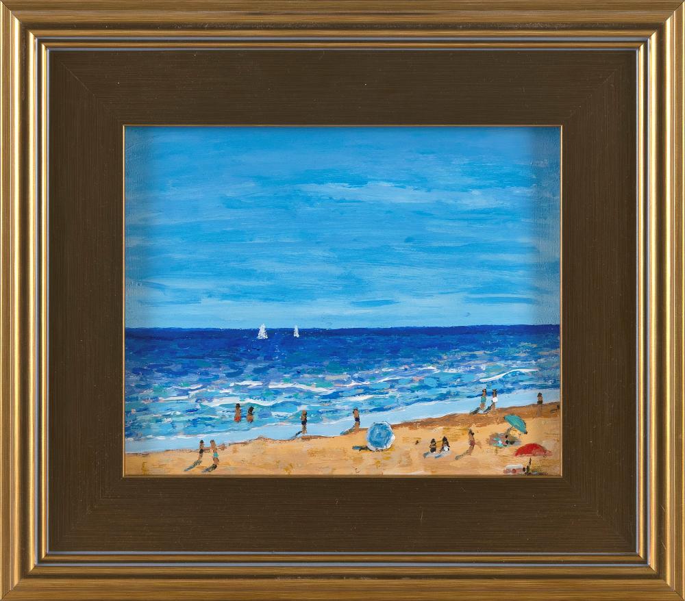 John A. Ricciardi comparable auction result: john a ricciardi massachusetts 1943 happy days acrylic on board 8 x 10 framed 13 x 15