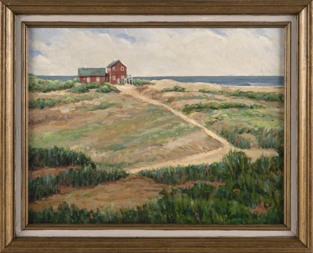 John Leo Loughlin comparable auction result: john leo loughlin massachusetts rhode island 1931 2004 north truro massachusetts oil on masonite 14 x 18 framed 17 x 22