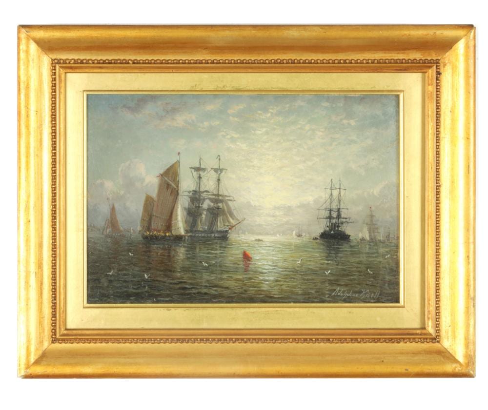 William Adolphus Knell comparable auction result: william adolphus knell 1801 1875 a 19th century oil on board seascape