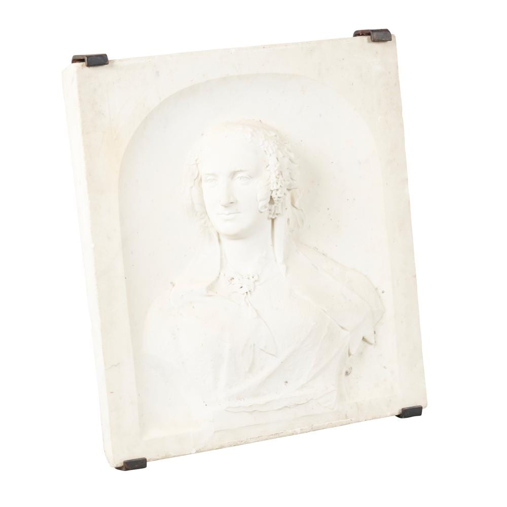 Matthew Noble comparable auction result: matthew noble 1817 1876 a portrait of a woman possibly caroline chisholm bust length in three quarter profile to the left marble