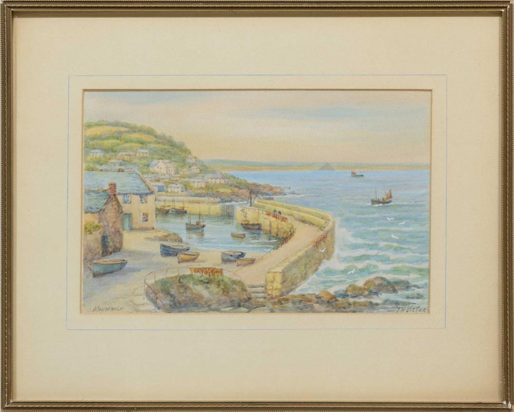 T.H. Victor comparable auction result: thomas herbert victor british 1894 1980 2 x watercolours mousehole village scenes signed titled 23 x 16 15 x 24