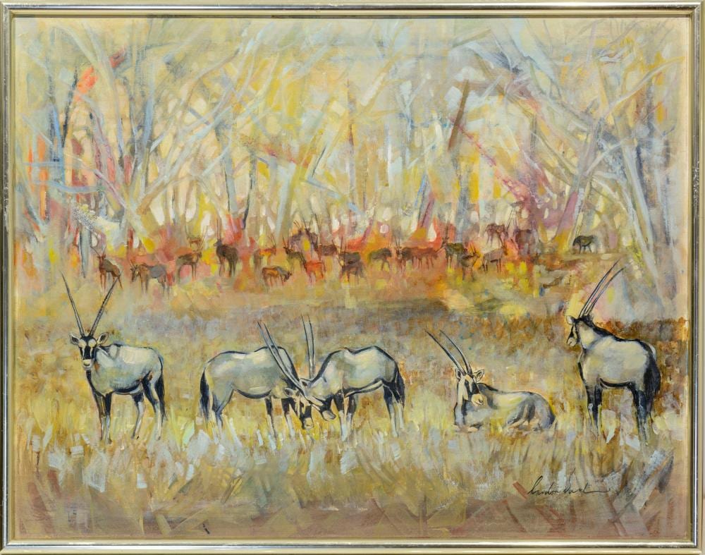 Gordon Vorster comparable auction result: gordon vorster sa 1924 1988 oil gemsbok signed 54 x 70
