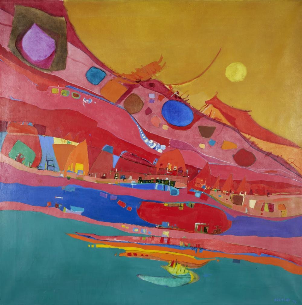 albert alcalay american 1917 2008 the red mountain · Bonhams · 2025-06-24 Albert Alcalay comparable auction result: albert alcalay american 1917 2008 the red mountain
