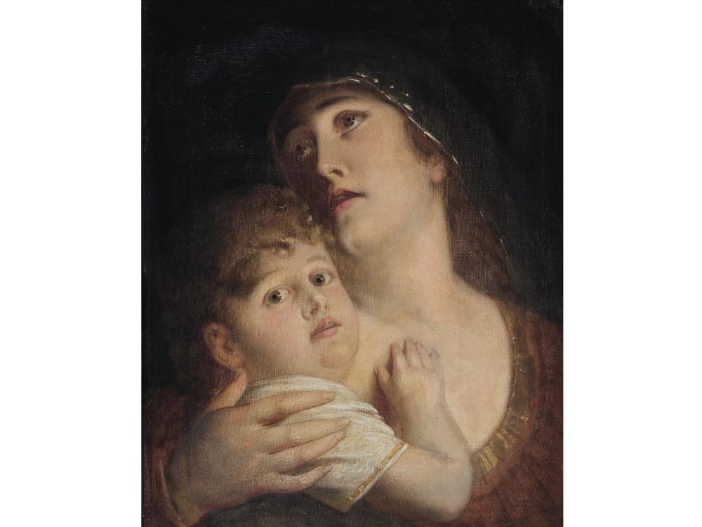 Gabriel von Max, Prague 1840 - 1915 Munich, attributed sold by Tiberius Auctions, lot 111 — auction record photograph