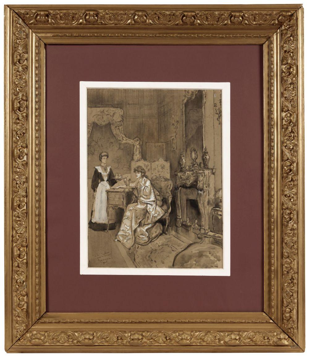 Pierre Georges Jeanniot comparable auction result: pierre georges jeanniot 1848 1934 la conversation t l phonique 1904