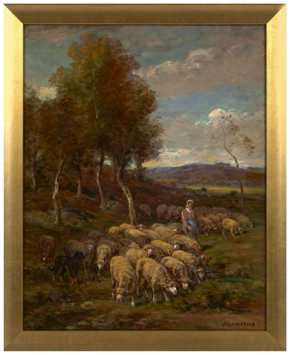 james desvarreux larpenteur 1847 1937 berg re et ses moutons huile s · Osenat · 2025-07-06 James Desvarreux-Larpenteur comparable auction result: james desvarreux larpenteur 1847 1937 berg re et ses moutons huile s