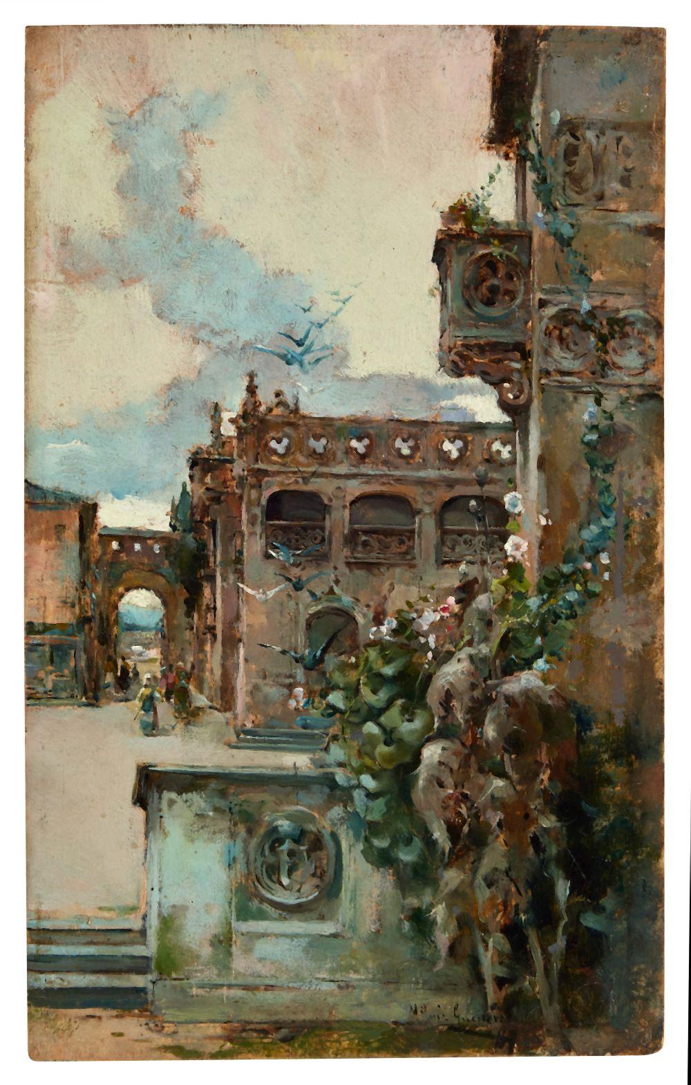 Manuel Ruiz Guerrero comparable auction result: manuel ruiz guerrero espagne 1864 1917 cours d un palais anim huile
