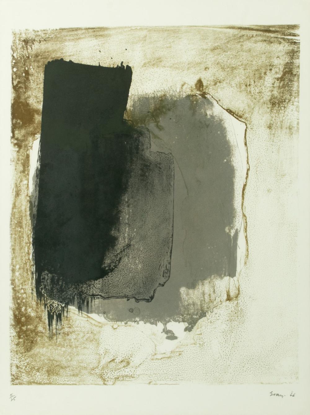 Cleve Gray comparable auction result: cleve gray american 1918 2004 print on wove paper 1966 sn 5 25 h 30 w 22 frame size h 35 w 27
