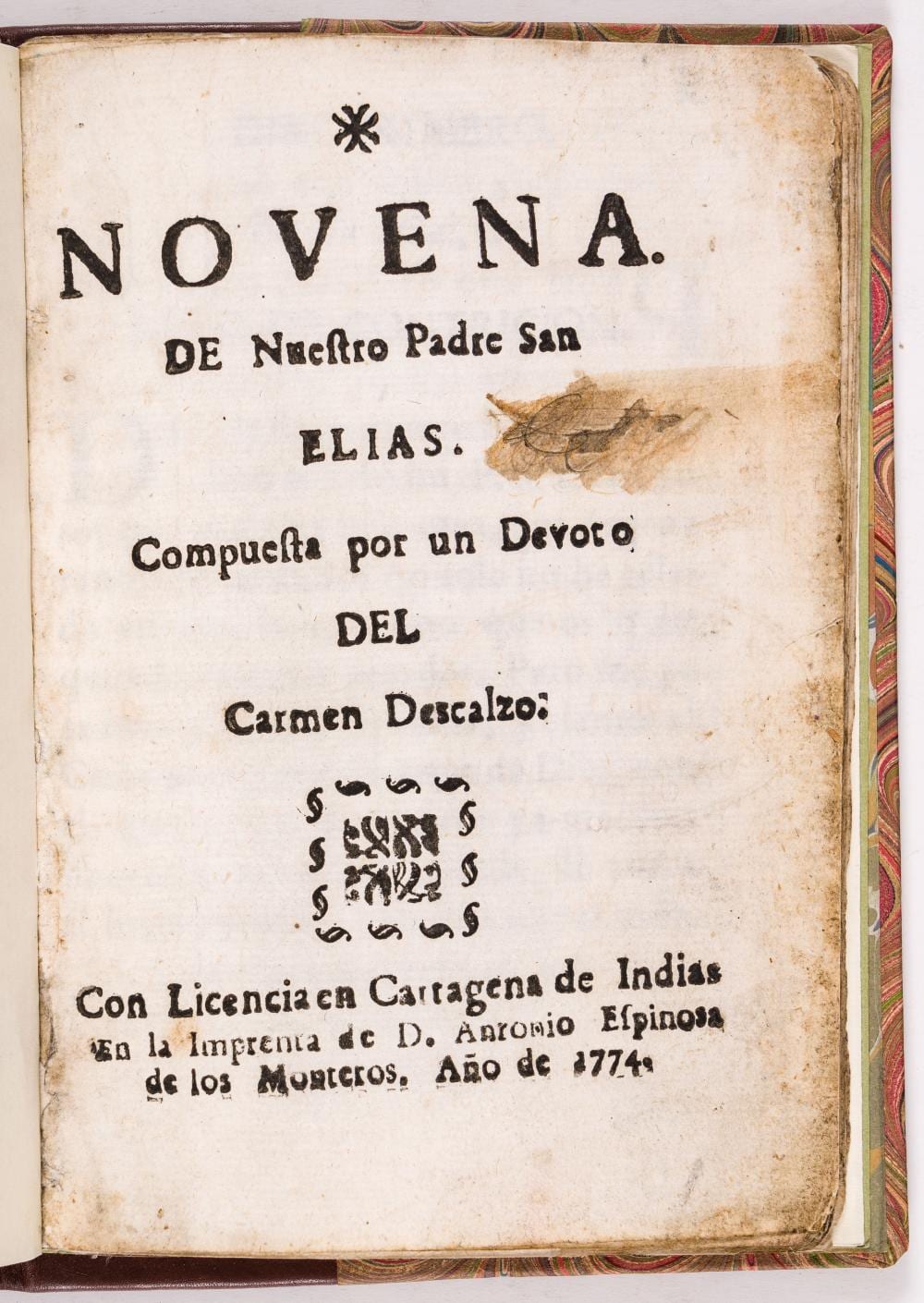 Novena. De Nuestro Padre San Elías. Compuesta por un devoto del Carmen Descalzo comparable sale
