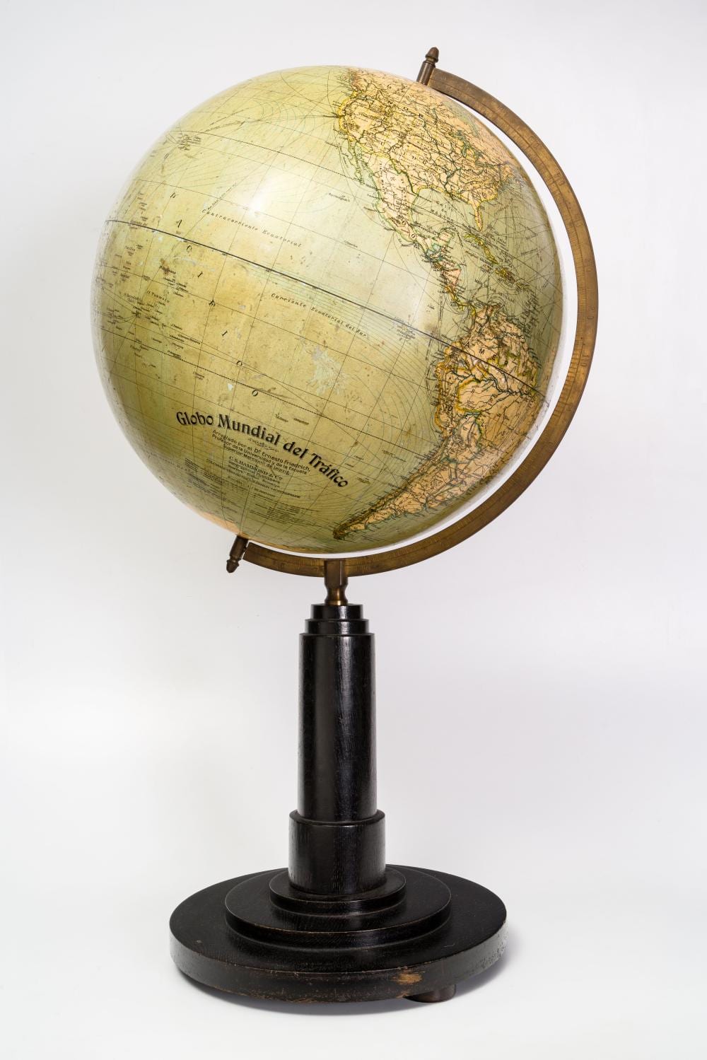 Globo mundial del tráfico. Arreglado por el doctor Ernesto Friedrich, profesor de la Universidad y de la Escuela Superior Mercantil de Leipzig comparable sale