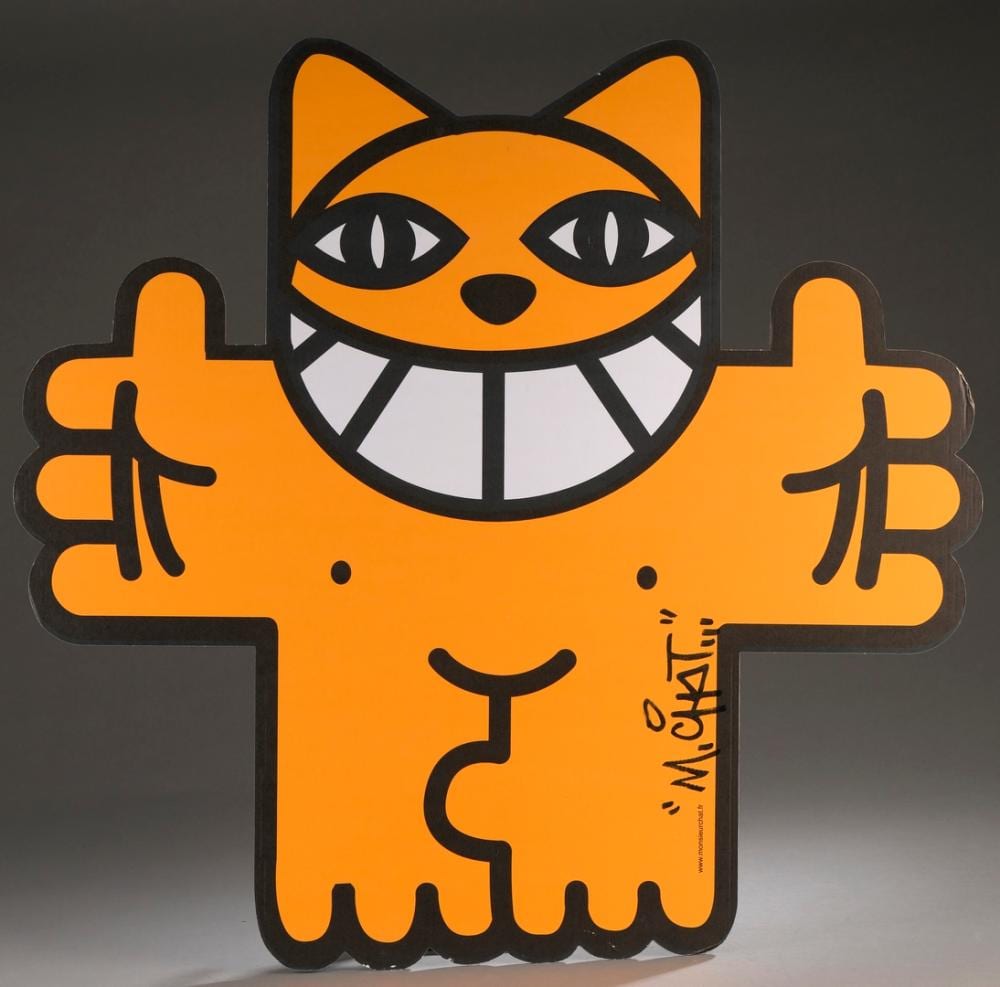 MR CHAT comparable auction result: mr chat n en 1977 chat bras ouverts
