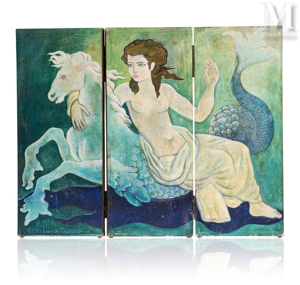Jellal Ben Abdallah comparable auction result: jellal ben abdallah tunis 1921 2017 l hippocampe et la muse