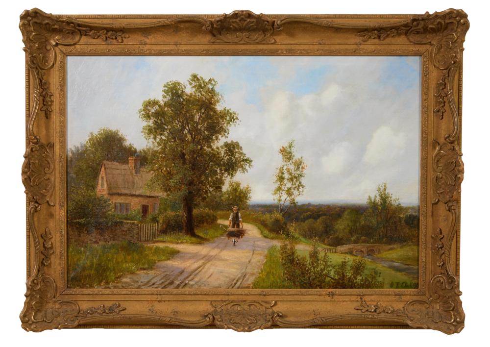 Octavius T. Clark comparable auction result: octavius thomas clark british 1850 1921 landscape with farmer 1899 h 20 in w 30 1 8 in framed h 26 1 4 in w 36 1 4 in