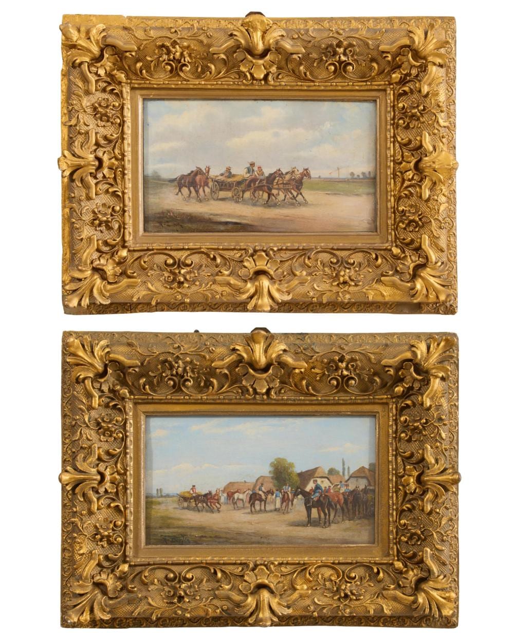 Alfred Steinacker comparable auction result: alfred steinacker german austrian 1838 1914 two horse race paintings 19th c each h 7 1 4 in w 12 1 2 in framed h 15 1 2 in w 20 7 8 in 2 pcs