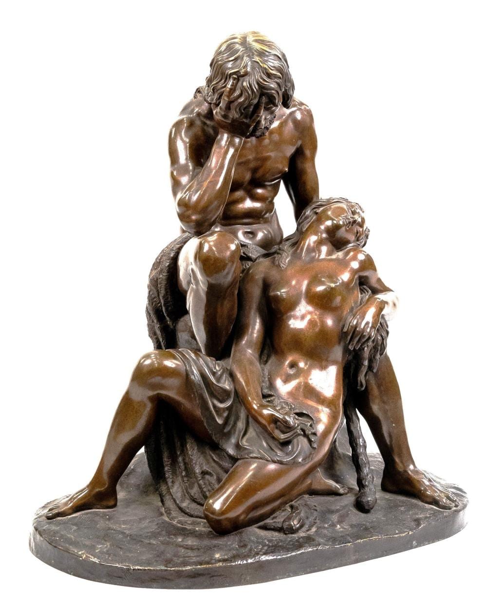 Jan Jozef Jacquet comparable auction result: jan jozef jaquet 1822 1898 adam eve bronze sculpture